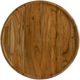 A & B Home Brown Drum-Shaped Natural Wood Side Table-3