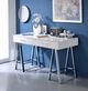 ACME Furniture Coleen Chrome/White High Gloss Writing Desk-3