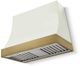 AGA Marquee 36" White Wall Mounted Range Hood with Antique Brass Trim-0