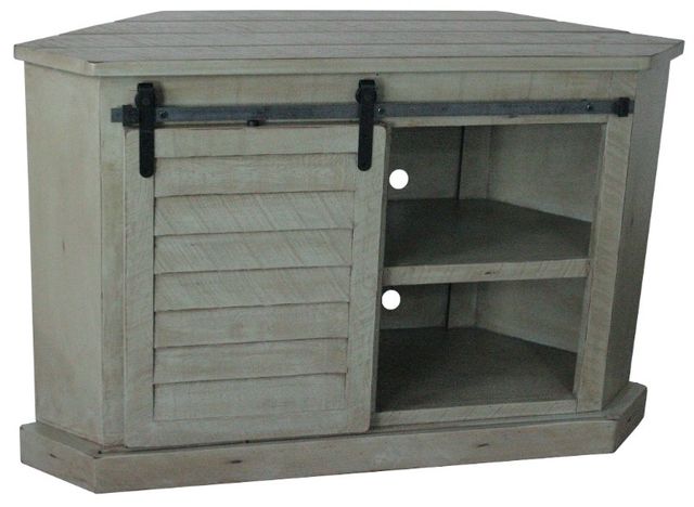 American Heartland Manufacturing Rustic Winsome Shutter Corner TV Stand-3