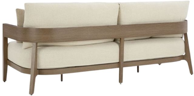 Signature Design by Ashley® Serene Bay Dark Brown/White Aluminum/Fabric Outdoor Sofa-3
