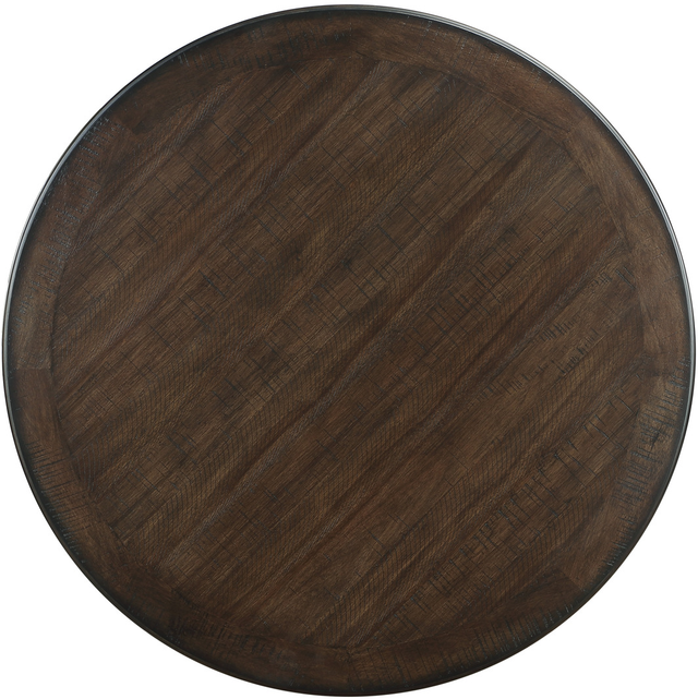 Mazin Furniture Asher Antique Black Round Dining Table-2