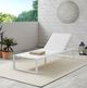 Linon Alora White Aluminum/Fabric Chaise Lounge-1