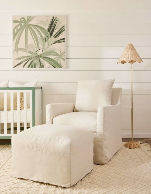 Rowe® Customizable Lilah Slipcovered Ottoman-1