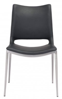 Zuo® Modern Ace Black/Silver Dining Chair-1