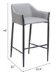 Zuo® Modern Andover Slate Gray Barstool-1