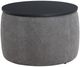 Coaster® Tesoro Black/Gray Upholstered Round Lift Top Storage Ottoman-0
