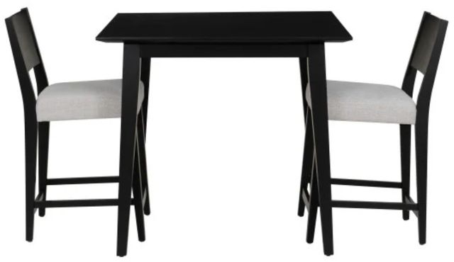 Powell® Cosgrove 3-Piece Black/Light Gray Upholstered Counter Set-2