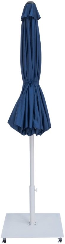 Meridian Furniture Fiji Matte White/Navy Aluminum Outdoor Patio Umbrella and Base-1