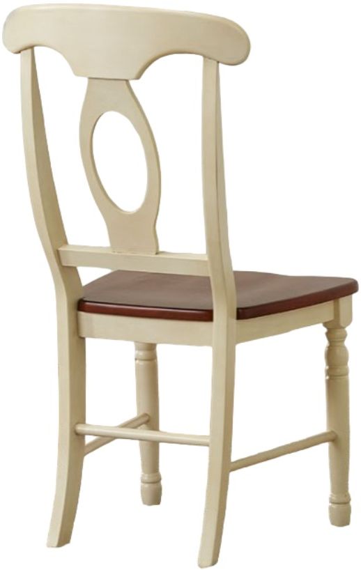 A-America® British Isles Buttermilk/Merlot Napoleon Dining Side Chair-1