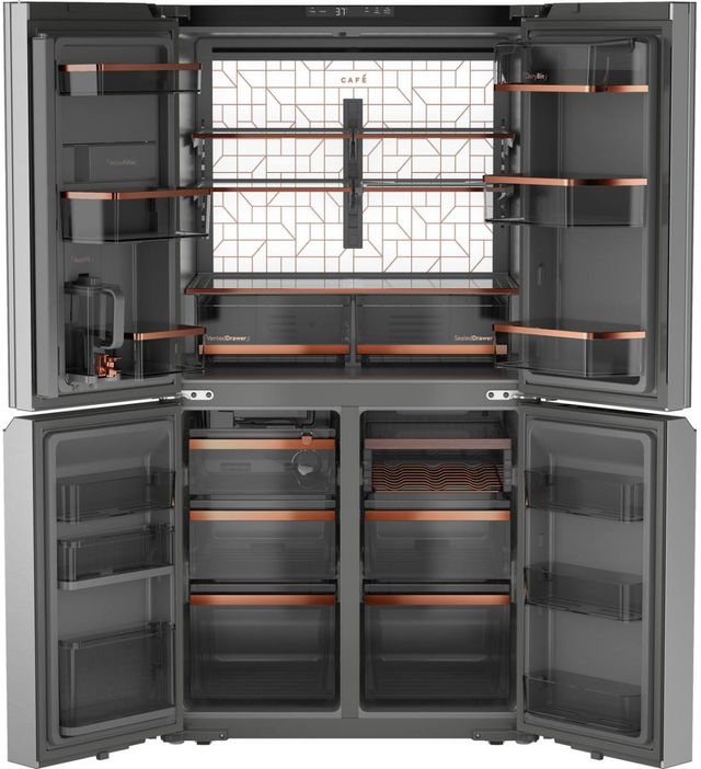 Café™ 36 in.  28.3 Cu. Ft. Platinum Glass French Door Refrigerator-3