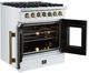 FORNO® Galiano Alta Qualita 30" White Pro Style Dual Fuel Range -4