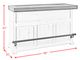 Elements International Condesa Tobacco 68" Bar Table with White Base-3