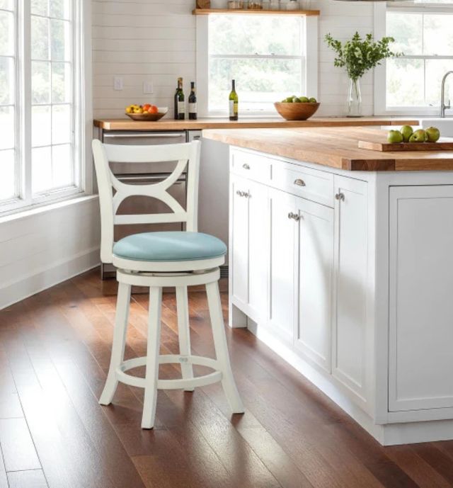 Powell® Mandell Blue/Cream Counter Stool-1