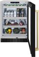 ZLINE Autograph Edition Touchstone 5.2 Cu. Ft. Stainless Steel Beverage Center with Black Stainless Steel Glass Door and Champagne Bronze Handle-2