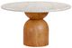 TOV Furniture Cynthia Travertine/Walnut Brown Concrete Indoor/Outdoor Round Dining Table-0