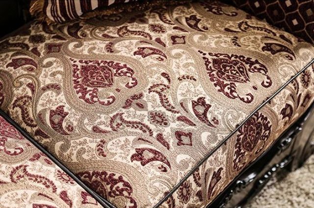 Furniture of America® Quirino Burgundy/Dark Brown Loveseat-3