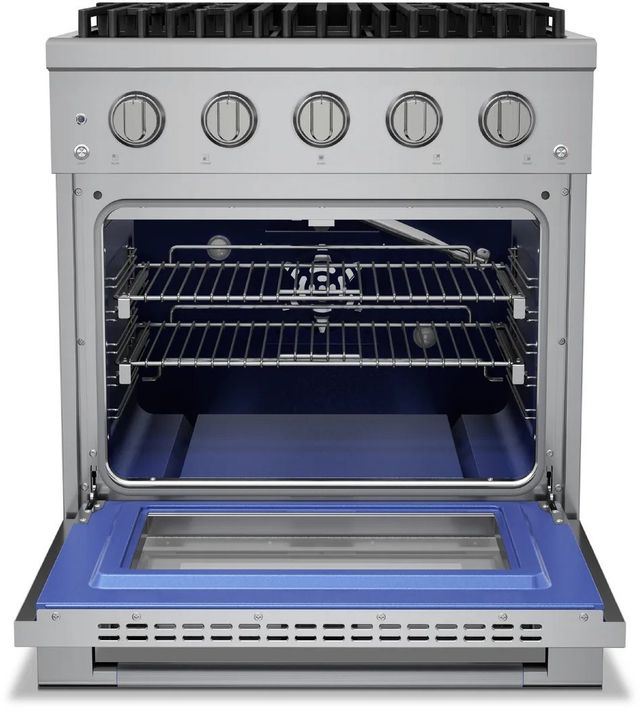 Hauslane HausPro 30" Stainless Steel Pro-Syle Dual Fuel Range with Stainless Steel Knobs-2