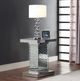 ACME Furniture Nysa Mirrored End Table with Faux Crystal Accent-2