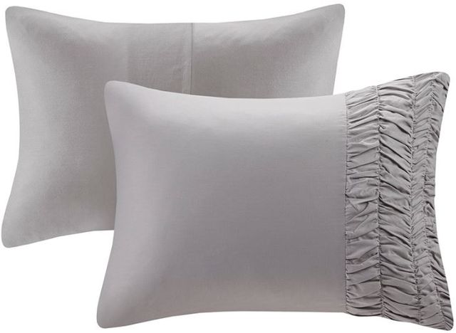 Olliix by Madison Park Doreen 4 Piece Grey King/California King Cotton Comforter Set-1