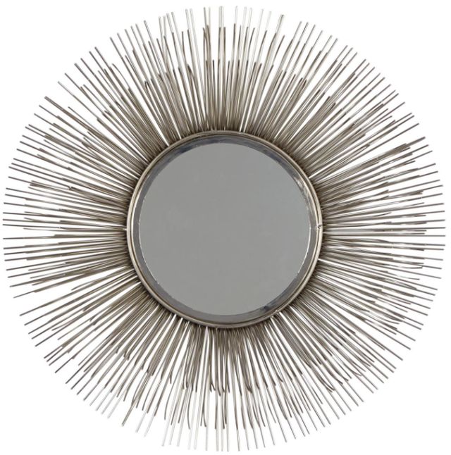 Deco Marche Silver 29" Starburst Wall Clock-0