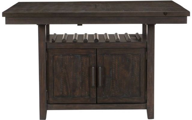 Mazin Furniture Oxton Distressed Dark Cherry Counter Height Dining Table-1