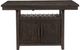 Mazin Furniture Oxton Distressed Dark Cherry Counter Height Dining Table-1
