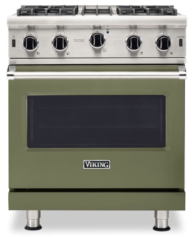 Viking® 5 Series 30" Cypress Green Pro Style Liquid Propane Range-0