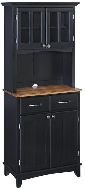 homestyles® Buffet Of Buffets Black/Cottage Oak Server with Hutch-0