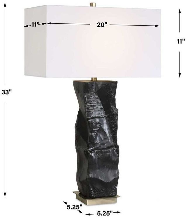 Uttermost® Altaria Satin Black Table Lamp-2