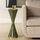 Uttermost® Ronde Jade Green Drink Table with Brass Accents-1