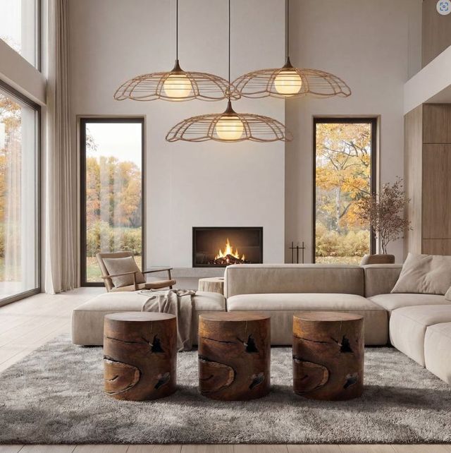 Uttermost® Lakeside Matte Black/Saddle Brown 1-Light Indoor-Outdoor Pendant-1
