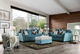 Furniture of America® River Turquoise Loveseat-1
