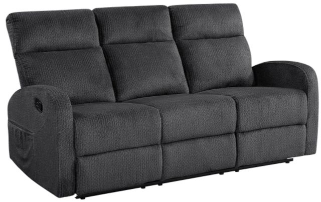 Homelegance® Allen Dark Gray Manual Double Reclining Sofa-0