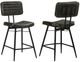 Coaster® Partridge 2-Piece Antique Espresso Leather Counter Stool-0