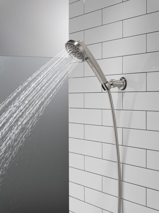 Delta Universal Showering Components Lumicoat® Stainless 3-Setting Wall Mount Handshower-1