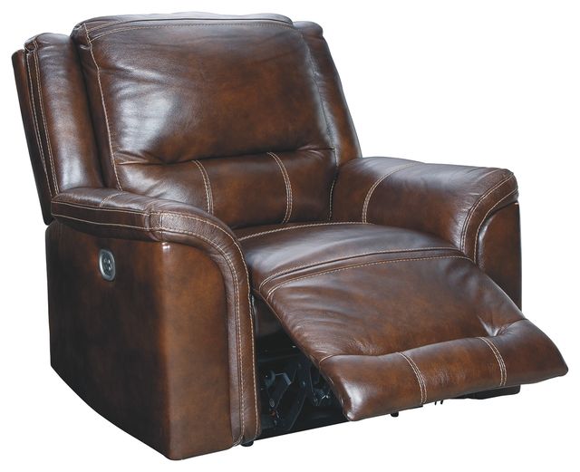 Signature Design by Ashley® Catanzaro Mahogany Power Recliner with Adjustable Headrest-0