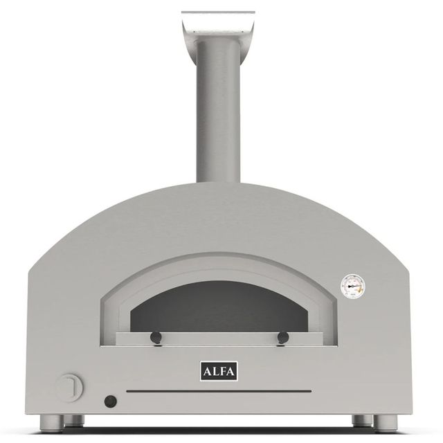 Alfa Futuro 2 Pizze 40" Wrinkle Black Natural Gas Pizza Oven-0