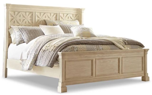 Signature Design by Ashley® Bolanburg 6-Piece Antique White California King Panel Bed Set-1