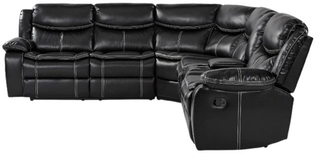 Homelegance® Bastrop 3-Piece Black L-Shape Manual Reclining Sectional-3