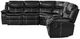 Homelegance® Bastrop 3-Piece Black L-Shape Manual Reclining Sectional-3