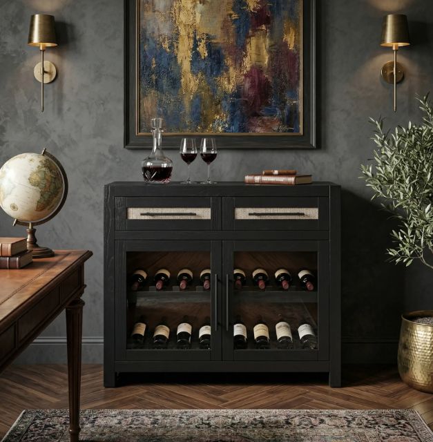Sunny Designs™ Uptown Umbra Wine Cabinet-1
