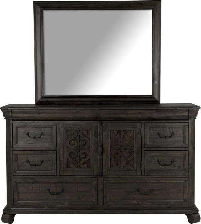 Magnussen Home® Bellamy Peppercorn Landscape Mirror-3