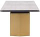 Coaster® Vesa Beige Dining Table with Brushed Gold Base-3