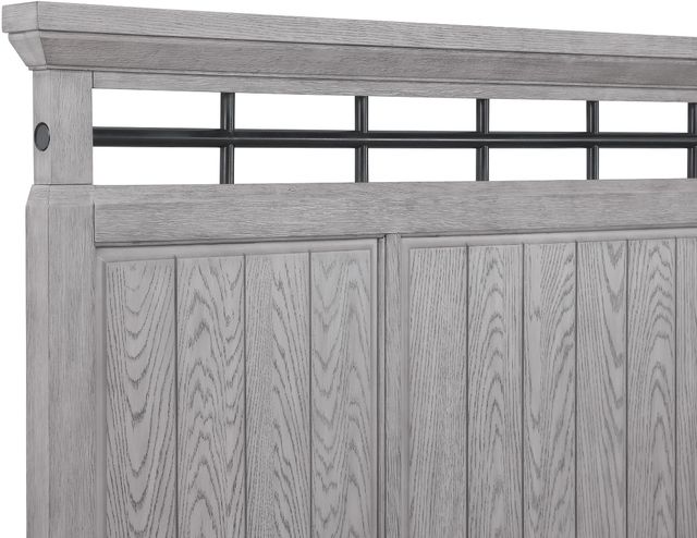 Crown Mark Beckett Light Gray Queen Panel Bed-2