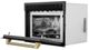 ZLINE Autograph Edition 24" 1.6 Cu. Ft. Black Stainless Steel Built-in Convection Microwave Oven with Champagne Bronze Helix Handle-3