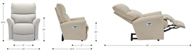 La-Z-Boy® Rowan Moss Power Wall Recliner with Headrest and Lumbar-2