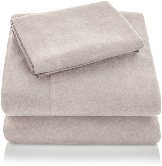 Malouf® Woven™ Portuguese Flannel Oatmeal Queen Sheet Set-0