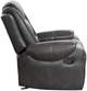 Homelegance® Briscoe Dark Gray/Light Gray Manual Glider Reclining Chair-4