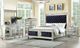 ACME Furniture Varian Dark Navy Blue/Mirrored Queen Panel Bed-1